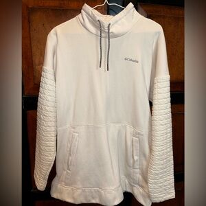 Columbia Women's White Quilted Sleeve Hoodie